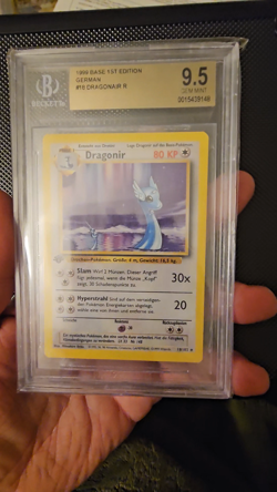 1st Edition German Dragonair 18/102 Dragonir Rare Pokemon Card Base Set - Image 2