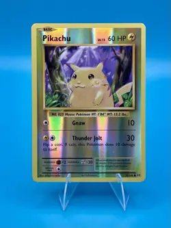 Pokemon TCG 2016 Pikachu 35/108 XY Evolutions Reverse Holo Lightning LP - Image 1