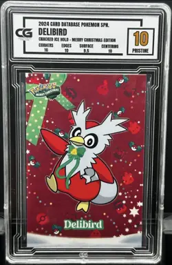 2024 Pokemon CG 10 Pristine DELIBIRD Christmas Data TCG XMAS Holiday PSA CGC - Image 1