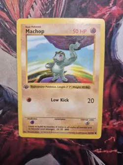 Machop Common 1st Edition Pokemon Base Set Shadowless 52/102 MP/HP - Image 1
