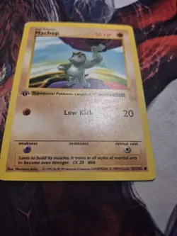 Machop Common 1st Edition Pokemon Base Set Shadowless 52/102 MP/HP - Image 3