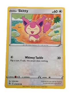 New: 2021 Pokemon TCG Skitty 210 Swsh08: Fusion Strike Regular Common - Image 1