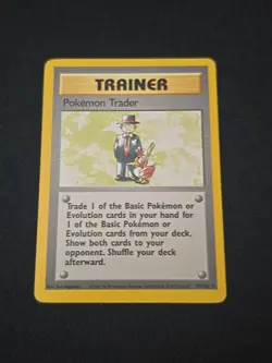 Pokemon Trader 077/102 Base Set Regular Black Star Rare WOTC Pokemon TCG LP - Image 1