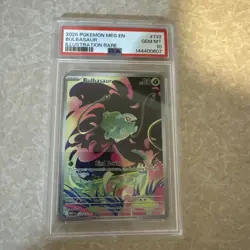 2025 POKEMON MEG EN-MEGA EVOLUTION ILLUSTRATION RARE #133 BULBASAUR PSA 10 - Image 1