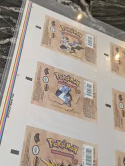 UNCUT Fossil Booster Pack wrapper Zapdos Lapras Aerodactyl Pokemon - Image 3