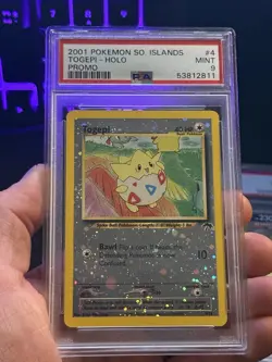 Pokemon Togepi Reverse Holo Promo #4 Southern Islands PSA 9 Mint - Image 1