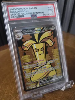 Pokemon Gholdengo ex 252/182 SV04 Paradox Rift Illustration Rare Holo PSA 9 2023 - Image 3