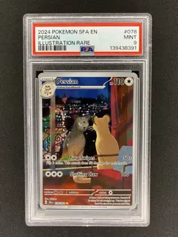 Pokemon-EN Shrouded Fable Persian Illustration Rare IR 078/064 PSA 9 Mint - Image 1