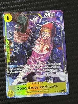 Bandai Donquixote Rosinante One Piece CCG Character Card OP12-108 promo - Image 1