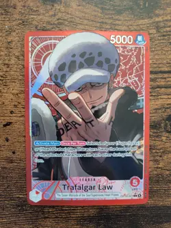 One Piece TCG Trafalgar Law Alt Art L OP14-001 (English) Azure Sea’s Seven Mint - Image 1