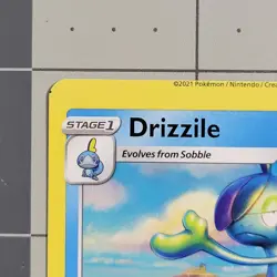 Drizzile Miscut Error Pokemon Card Chilling Reign 042/198 - Image 3