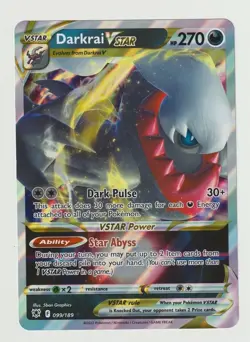 DarkraiVStar 099/189 Holo Rare Astral Radiance Pokemon Trading Card TCG - Image 1