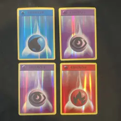 Pokemon TCG Holo Energy Basic 4 Card Lot Water Psychic Fire Standard Nintendo - Image 1