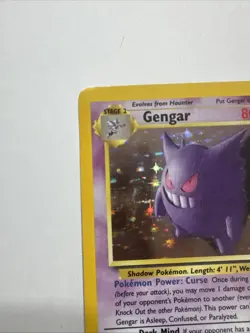 Gengar 5/62 Fossil Holo HP/Damaged Pokemon Card - Image 3