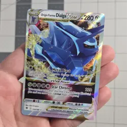 Origin Forme Dialga VStar OC Miscut Error Astral Radiance Pokemon Card 114/189 - Image 1
