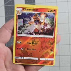 Charmeleon Miscut Error Burning Shadows Reverse Holo Pokemon Card 19/147 - Image 1