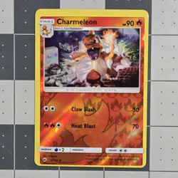 Charmeleon Miscut Error Burning Shadows Reverse Holo Pokemon Card 19/147 - Image 5