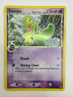 Treecko 68/100 EX Crystal Guardians Reverse Holo Common Stamped Pokemon Card - Image 3