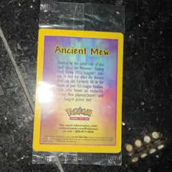 SEALED Ancient Mew Pokemon New Movie Promo Double Holo Foil Rare 1999-2000 Card - Image 2