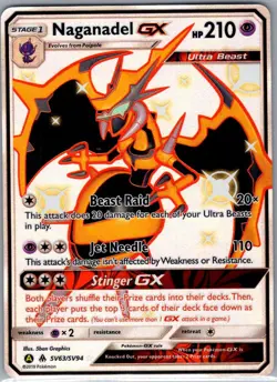 Naganadel GX SV63/SV94 Hidden Fates: Shiny Vault - Pokemon Card - LP - Image 1