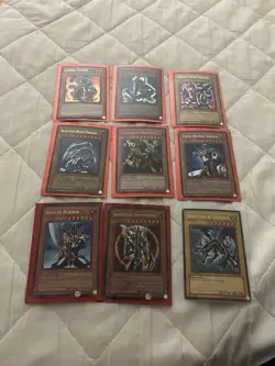 Yu-Gi-Oh! TCG Card Lot (9): Blue Eyes White Dragon, Red Eyes Black Dragon, Etc - Image 1