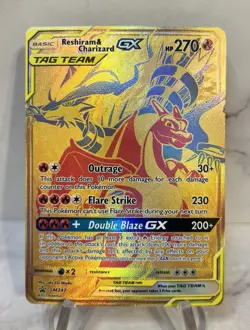 Pokemon Tag Team Reshiram & Charizard GX SM247 Holo Card - Image 1