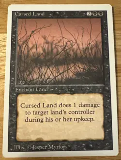 MTG - Cursed Land - 3rd Edition -Revised - NM - Uncommon Land - Image 1