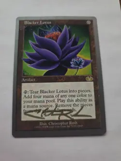 Blacker Lotus SIGNED By Chris Rush Magic the Gathering - Image 1