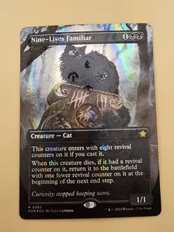 Nine-Lives Familiar (Borderless) (Mana Foil) Foundations Foil - Image 2