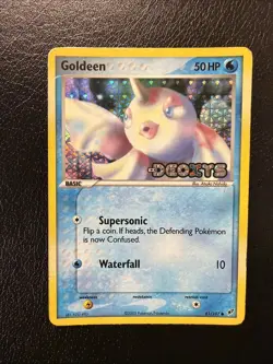 2005 Pokemon EX Deoxys Goldeen Reverse Holo Stamped #61/107 MP - Image 1