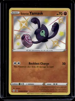 2021 Pokemon SWSH Shining Fates Galarian Yamask Shiny Vault #SV065/SV122 - Image 1