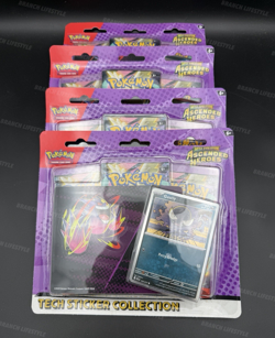Pokemon Mega Evolution S2.5 Ascended Hero Tech Sticker Gastly LOT OF 4 - Image 1
