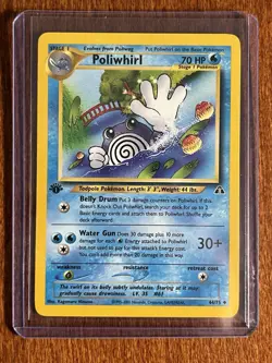 [LP+/NM] 2001 Pokemon Neo Discovery Poliwhirl 1st Edition #44/75 Uncommon - Image 1