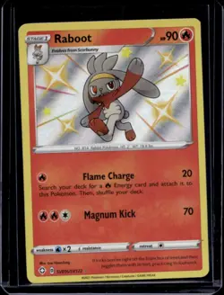 2021 Pokemon SWSH Shining Fates Raboot Shiny Vault #SV016/SV122 - Image 1