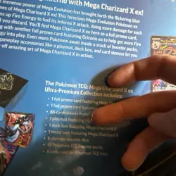 Pokemon TCG: Mega Charizard X ex Ultra Premium Collection (UPC) tear on back - Image 3