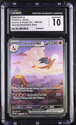 Charizard EX 199/165 Special Illustration Rare Pokemon CGC 10 Gem Mint | SV 151 - Image 1