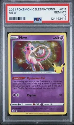 🥇PSA 10 Mew Celebrations Holo Rare 011/025 Gem Mint Pokemon POP 1/173 NEW CERT - Image 2