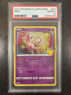 🥇PSA 10 Mew Celebrations Holo Rare 011/025 Gem Mint Pokemon POP 1/173 NEW CERT - Image 4