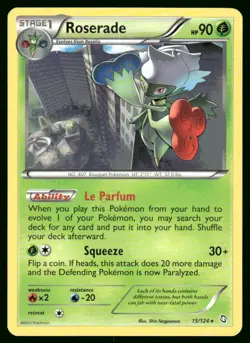 Pokemon Roserade (15) Dragons Exalted #15/124 - Image 1