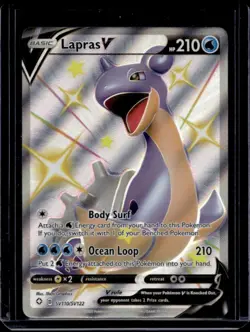 2021 Pokemon SWSH Shining Fates Lapras V Shiny Vault #SV110/SV122 - Image 1