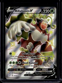 2021 Pokemon SWSH Shining Fates Rillaboom V Shiny Vault #SV105/SV122 - Image 1