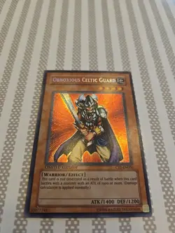 Yugioh Obnoxious Celtic Guard CT1-EN006 Limited Edition Secret Rare - Image 2