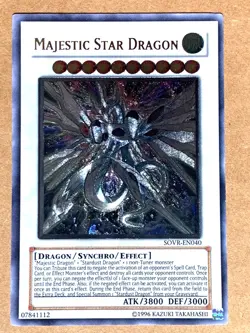 yugioh MAJESTIC STAR DRAGON SOVR-EN040 Ultimate Rare near mint - Image 1
