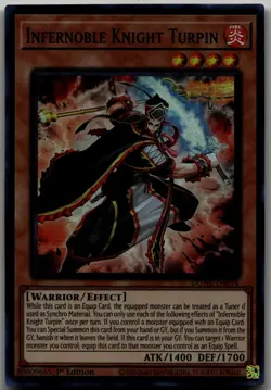 Infernoble Knight Turpin Super Rare Duelist Nexus DUNE-EN014 LP - Image 1