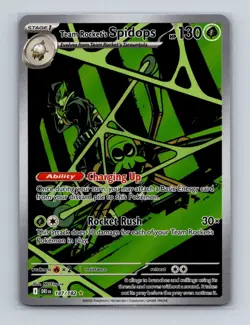 Team Rocket's Spidops 187 Pokemon Destined Rivals Illustration Rare Card NM+ - Image 1