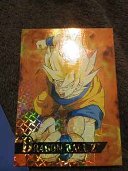 Dragon Ball Z 2001 Funimation Super Saiyan Goku Trunks Prism Foil Trading Card - Image 3