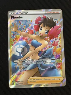 Pokemon TCG Phoebe Sword & Shield Battle Styles Full Art Holo Card 161/163 - Image 1