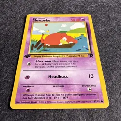 1st Edition Slowpoke 67/82 Team Rocket Pokemon Card - Image 2