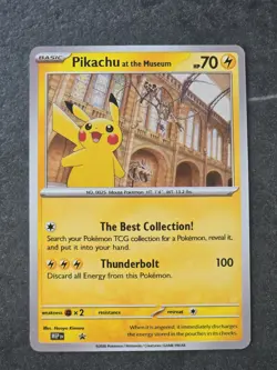 Pikachu At The Museum Pokemon X Natural History Museum Promo ART Card handmade - Image 1