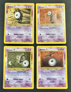 Unown Pokemon Card Lot [G] [V] [L] [T] in Excellent Condition Vintage - Image 1